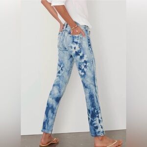 Anthropologie Pilcro 26 Slim Boyfriend Casual Tie Dye Acid Wash Jeans Festival